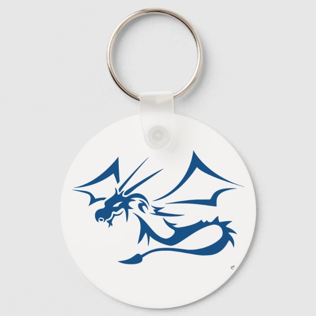 Lambton the Blue Dragon Key Ring (Front)