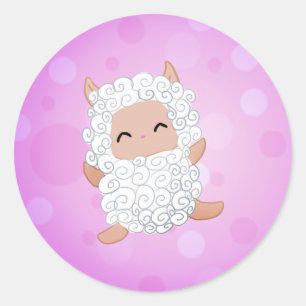 Lamby Classic Round Sticker