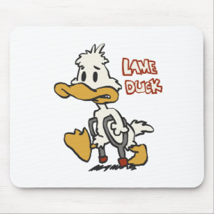 Lame duck cartoon   choose background colour mouse mat