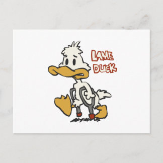 Lame duck cartoon | choose background colour postcard