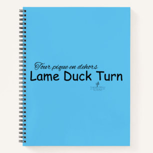 Lame Duck Turn Sky Blue and Black Notebook