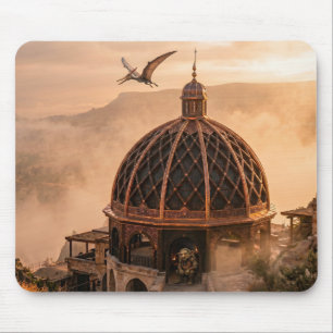 Lamella Domed Building On Fantasy Scene Mouse Mat