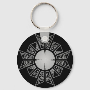 Lament star silver key ring