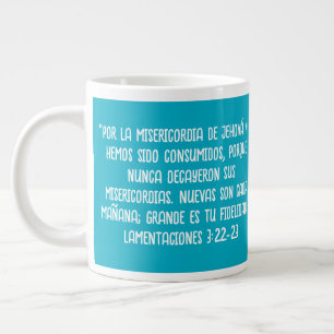 Lamentaciones 3:22-23 large coffee mug