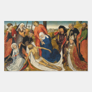 Lamentation over Dead Christ, c. 1460-1464 Rectangular Sticker