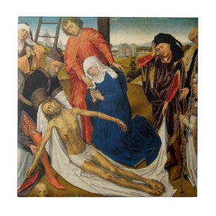 Lamentation over Dead Christ, c. 1460-1464 Tile