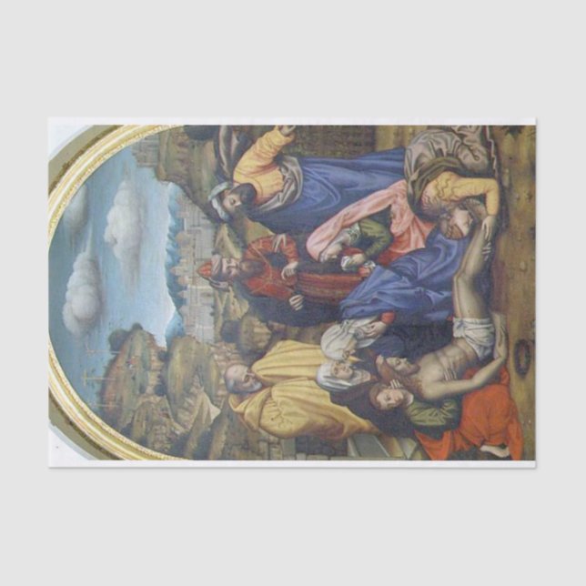 Lamentation with Saints by Plautilla Nelli Tissue Paper (Front)