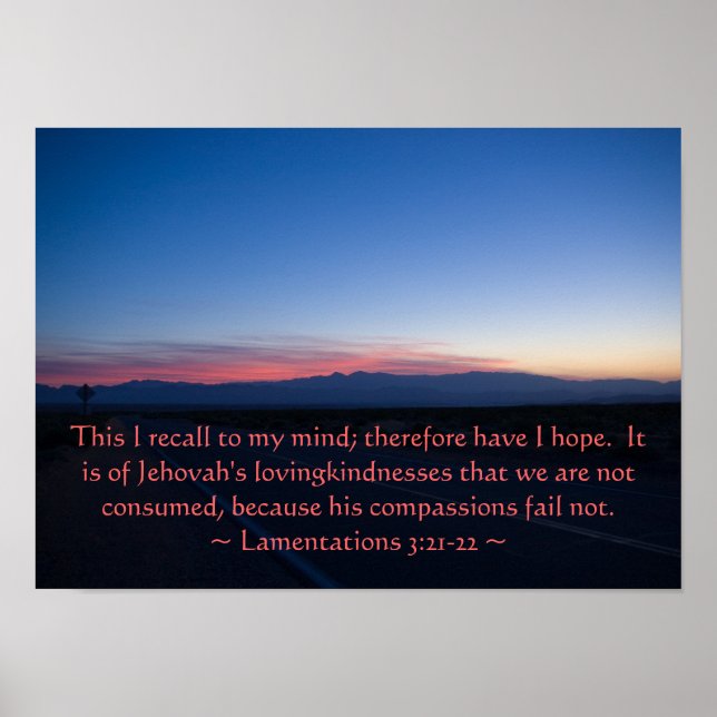 Lamentations 3: 21-22 poster (Front)