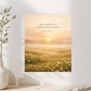 Lamentations 3:22-23 Bible Verse Christian Faith Poster