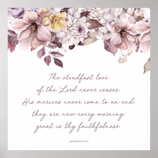 Lamentations 3:22-23, Bible Verse Print
