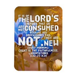 Lamentations 3:22-23 KJV Bible Verse  Magnet