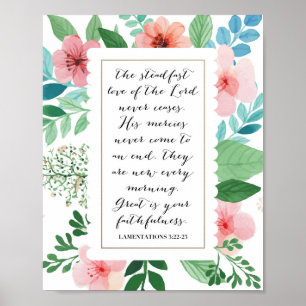 Lamentations 3:22-23 poster