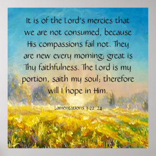 Lamentations 3:22-24  poster
