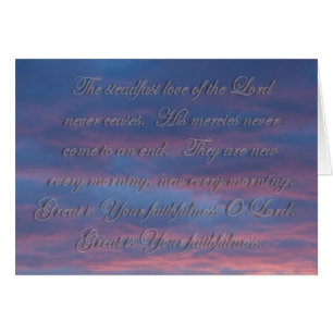 Lamentations 3:22 The steadfast love of the Lord