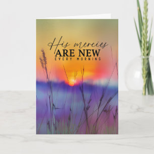Lamentations 3:23 His Mercies Are New Bible Verse  Card
