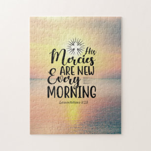Lamentations 3:23 His Mercies New Every Morning Jigsaw Puzzle
