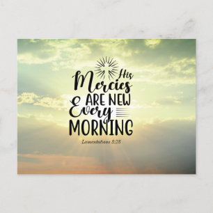 Lamentations 3:23 His Mercies New Every Morning  Postcard