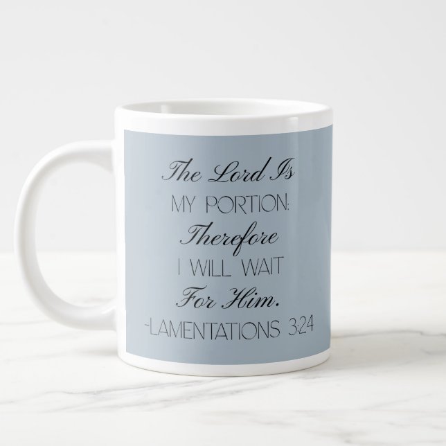 Lamentations 3:24 Hope Bible Verse Mug  (Left)