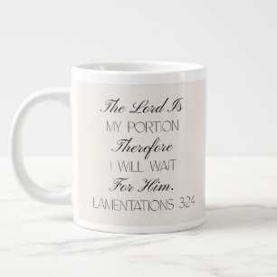 Lamentations 3:24 Hope Bible Verse Mug