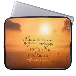 Lamentations 3 His mercies are new every morning Laptop Sleeve