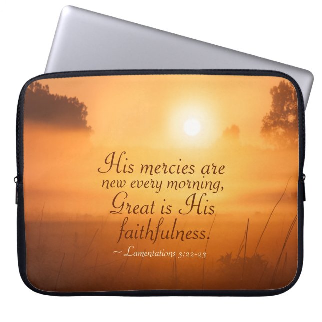 Lamentations 3 His mercies are new every morning Laptop Sleeve (Front)