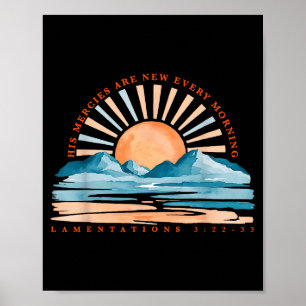 Lamentations His Mercies Are New Every Morning Bas Poster