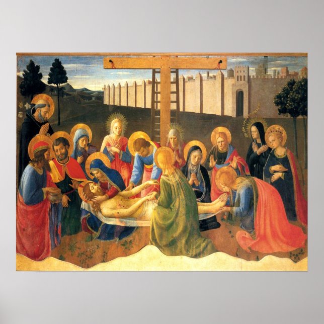 Lamentations Over Christ Fra Angelico Renaissance Poster (Front)