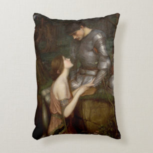 Lamia and the Soldier by John William Waterhouse Decorative Cushion