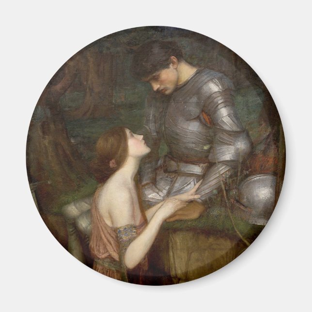 Lamia and the Soldier by John William Waterhouse Magnet (Front)