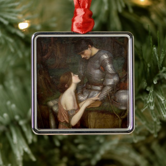 Lamia and the Soldier by John William Waterhouse Metal Tree Decoration (Tree)
