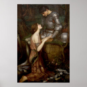 Lamia and the Soldier by JW Waterhouse Poster
