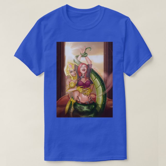 Lamia Warrior Tickling  T-Shirt (Design Front)