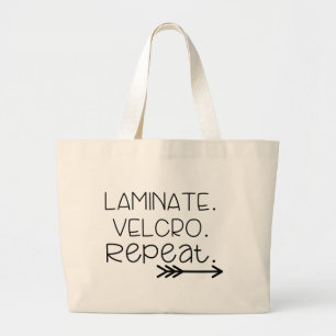 Laminate. Velcro. Repeat. Tote