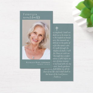 Laminated Photo Memorial Prayer Card