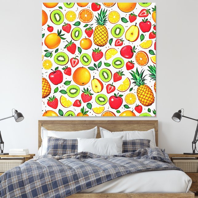 Laminated Placemat Canvas Print (Insitu(Bedroom))