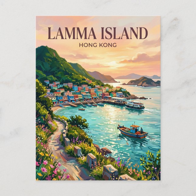 Lamma Island Hong Kong Postcard (Front)