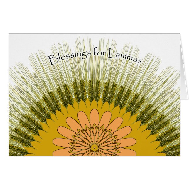 Lammas Lughnasadh Barley Harvest Card (Front Horizontal)