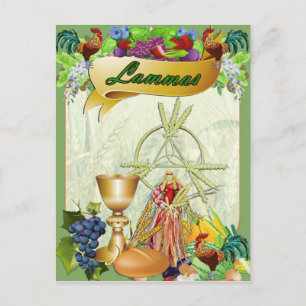 Lammas Lughnasadh  Pagan Fantasy Art Postcard