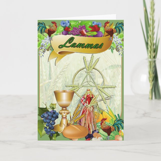 Lammas Lughnasadh Pagan Greeting Card (Front)