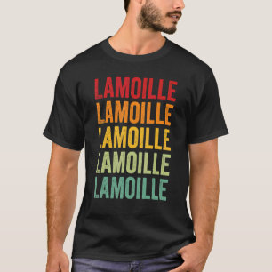 Lamoille County Vermont Rainbow Text Design T-Shirt
