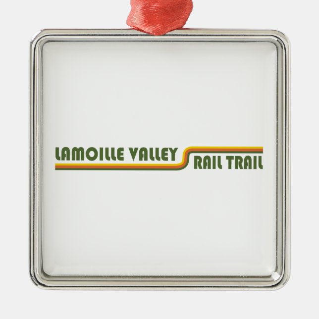 Lamoille Valley Rail Trail Vermont Metal Tree Decoration (Front)