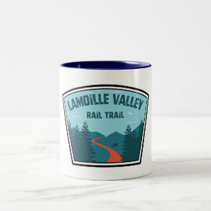 Lamoille Valley Rail Trail Vermont Two-Tone Coffee Mug