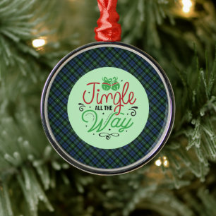 Lamont Ancient Scottish Tartan Christmas Metal Tree Decoration