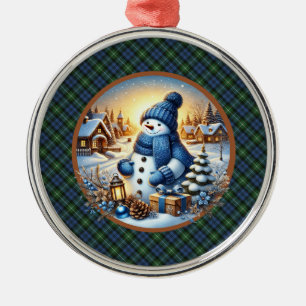 Lamont Ancient  Scottish Tartan Christmas Metal Tree Decoration
