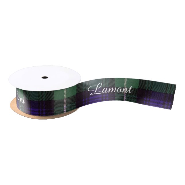 Lamont clan Plaid Scottish tartan Satin Ribbon (Spool)