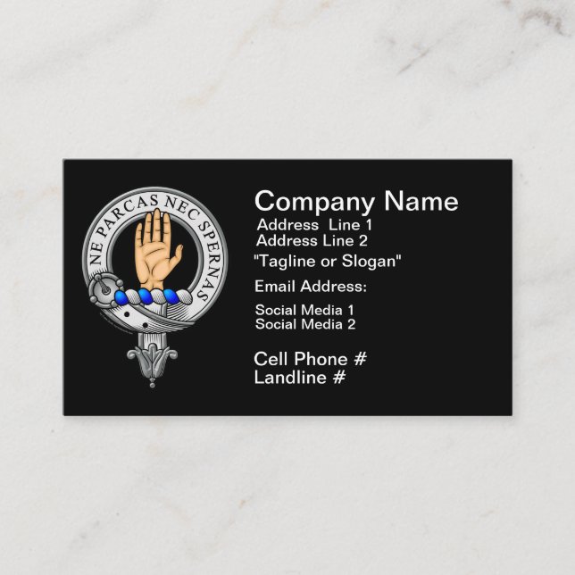 Lamont Crest Badge Business Card (Front)