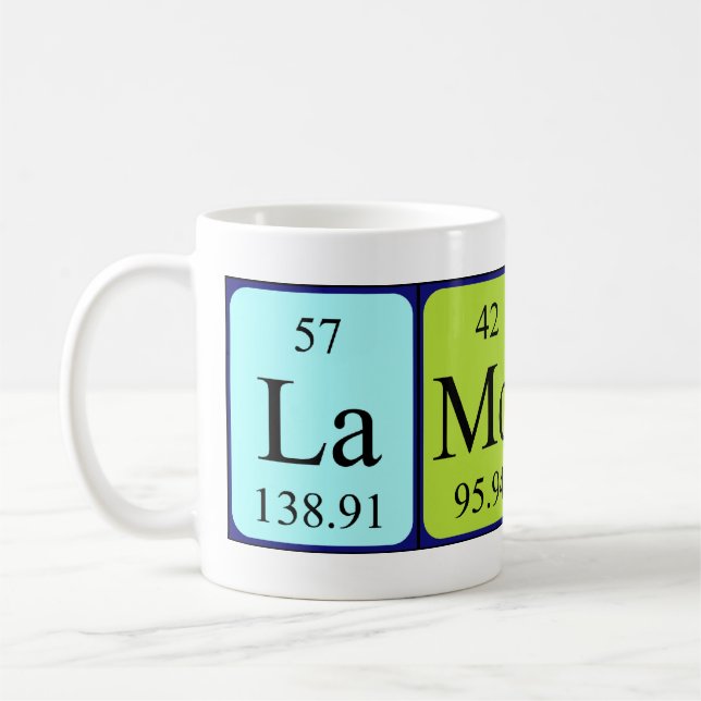 Lamont periodic table name mug (Left)
