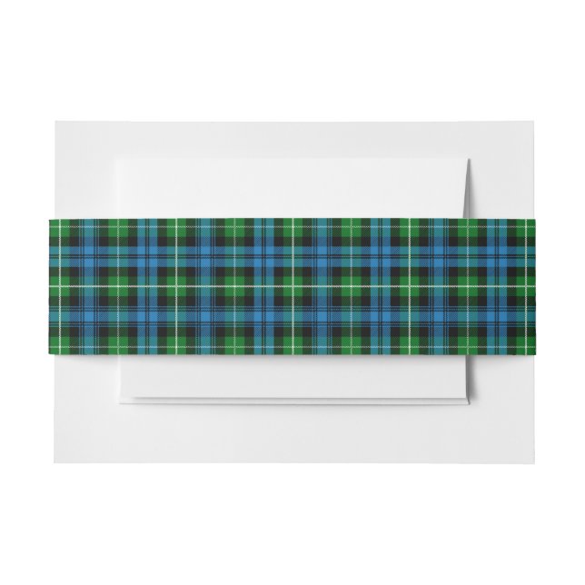 Lamont Scottish Tartan Belly Band Invitation Belly Band (Front Example)