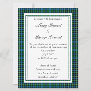 Lamont Scottish Wedding Invitation