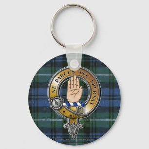 Lamont Tartan & Badge Key Ring
